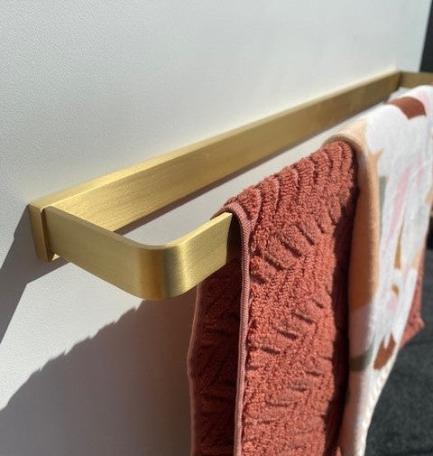 Aura Solid Brass Towel Rail