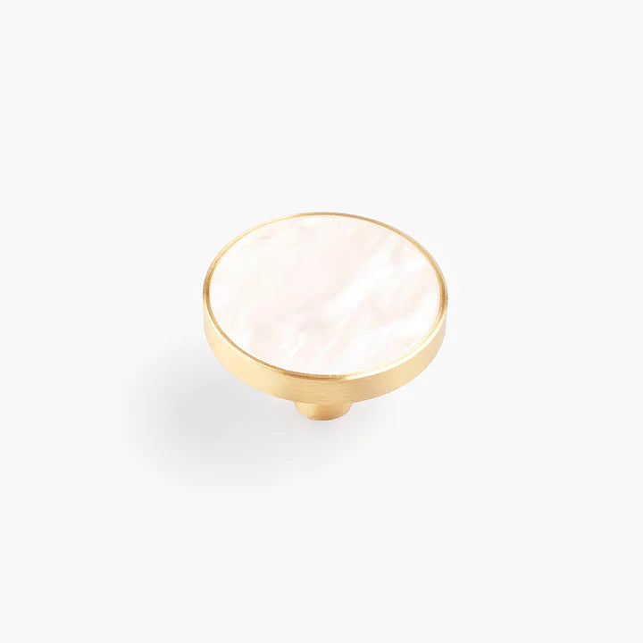 Nacre Brass Knob