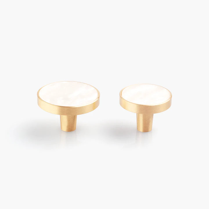 Nacre Brass Knob