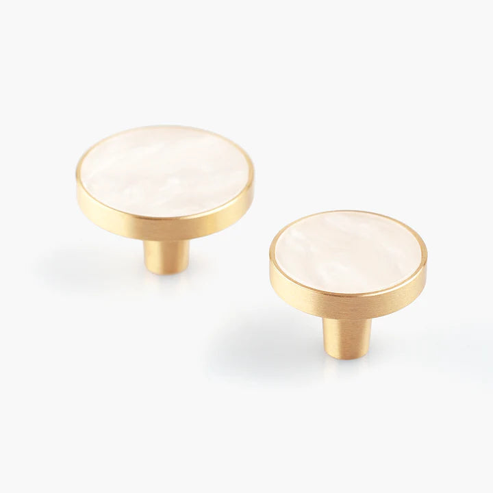 Nacre Brass Knob