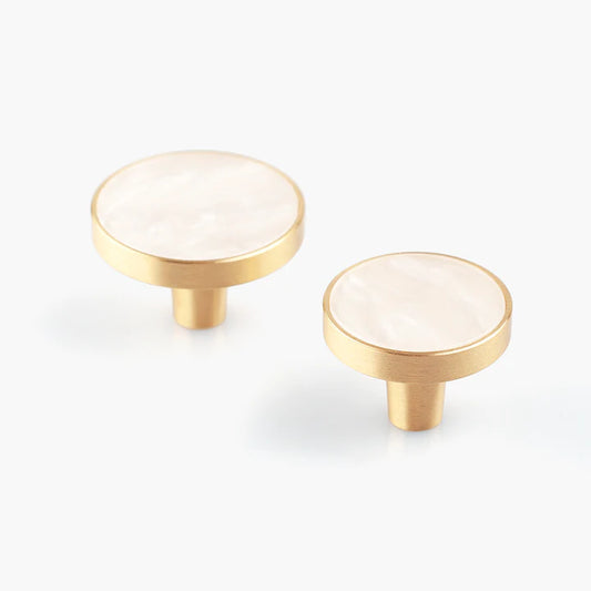 Nacre Brass Knob