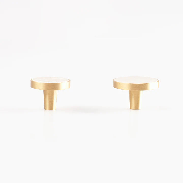Nacre Brass Knob