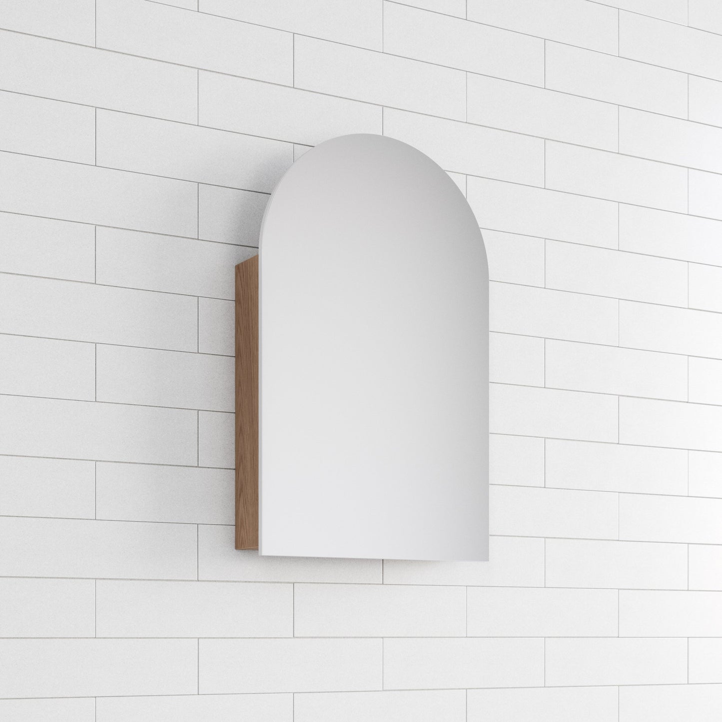 Arch cabinet bathroom mirror, oak or white