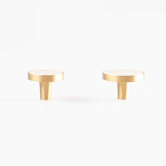 Nacre Brass Knob